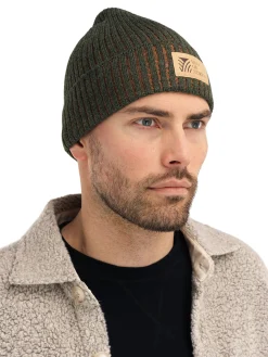 Dale of Norway Alvoy Hat - Norwegian Wool Darkgreen Orangepeel Outlet