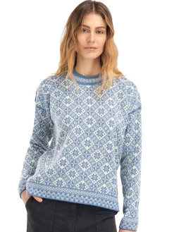 Dale of Norway Bjoroy Women's Sweater - Norwegian Wool Blueshadow Offwhite Online