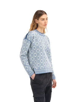 Dale of Norway Bjoroy Women's Sweater - Norwegian Wool Blueshadow Offwhite Online