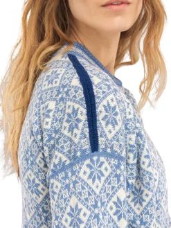 Dale of Norway Bjoroy Women's Sweater - Norwegian Wool Blueshadow Offwhite Online