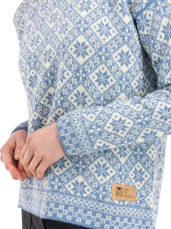 Dale of Norway Bjoroy Women's Sweater - Norwegian Wool Blueshadow Offwhite Online