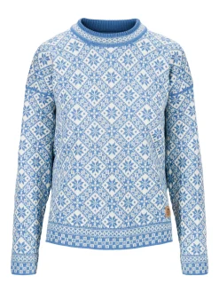 Dale of Norway Bjoroy Women's Sweater - Norwegian Wool Blueshadow Offwhite Online