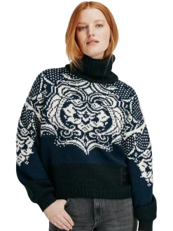 Dale of Norway Blomdalen Women's Sweater Blue Offwhite Black Online