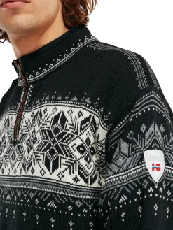 Dale of Norway Blyfjell Men's Knit Sweater Black Smoke Offwhite Lgtcharco Sale