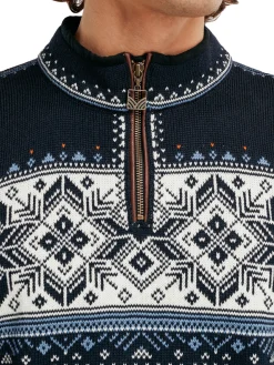 Dale of Norway Blyfjell Men's Knit Sweater Midnavy Blushad Offwhite Coppe Hot