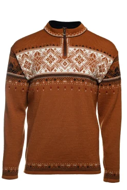 Dale of Norway Blyfjell Men's Knit Sweater Copper Offwhite Coffee Redrose Store