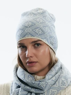 Dale of Norway Christiania Women's Hat - Merino Wool Offwhite Metal Clearance