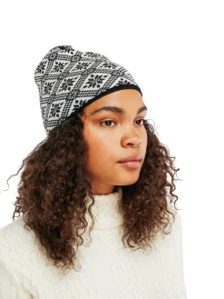 Dale of Norway Christiania Women's Hat - Merino Wool Black Off White Best Sale