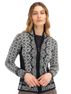 Dale of Norway Christiania Women's Jacket - Merino Wool Black Off-White Shop