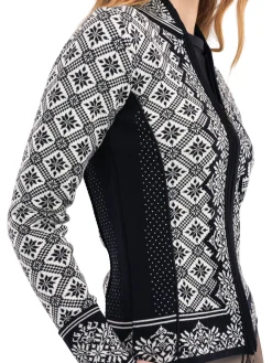 Dale of Norway Christiania Women's Jacket - Merino Wool Black Off-White Shop