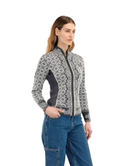 Dale of Norway Christiania Women's Jacket - Merino Wool Schiefer Off-White Best