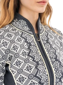 Dale of Norway Christiania Women's Jacket - Merino Wool Schiefer Off-White Best