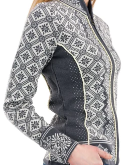 Dale of Norway Christiania Women's Jacket - Merino Wool Schiefer Off-White Best