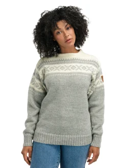 Dale of Norway Cortina 1956 Unisex Sweater - Norwegian Wool Light Charcoal Mel Off-White Cheap