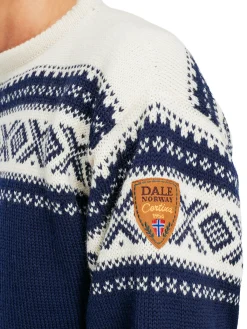 Dale of Norway Cortina 1956 Unisex Sweater - Norwegian Wool Navy Off-White Best Sale