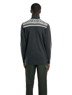Dale of Norway Cortina Basic Men's Sweater - Superfine Merino Dark Charcoal Offwhite Store