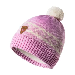Dale of Norway Cortina Kids Hat 4-8 Yrs - Merino Wool Pink Offwhite Sale