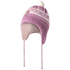 Dale of Norway Cortina Kids' Hat 2-4 Yrs - Merino Wool Pink Offwhite Store