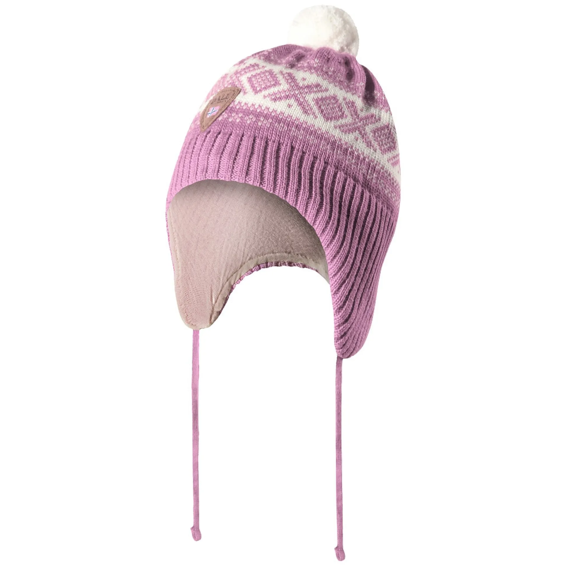 Dale of Norway Cortina Kids' Hat 2-4 Yrs - Merino Wool Pink Offwhite Store