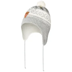 Dale of Norway Cortina Kids' Hat 2-4 Yrs - Merino Wool Light Charcoal Off White Cheap
