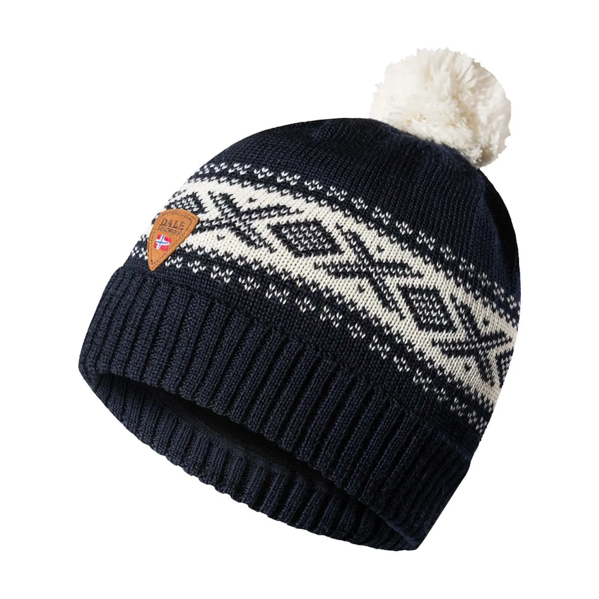 Dale of Norway Cortina Kids Hat 4-8 Yrs - Merino Wool Darkblue Offwhite New