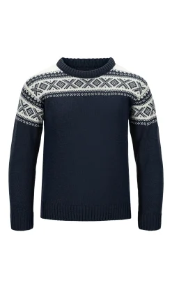 Dale of Norway Cortina Kids' Sweater - Merino Wool Navy Offwhite Outlet