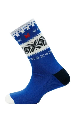 Dale of Norway Cortina Wool Socks Ultramarine Offwhite Navy Hot