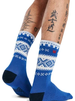 Dale of Norway Cortina Wool Socks Ultramarine Offwhite Navy Hot