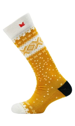 Dale of Norway Cortina Wool Socks High Mustard Offwhite Darkcharcoal Cheap