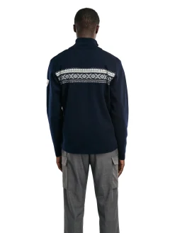 Dale of Norway Dalestolen Men's Merino Wool Sweater Navy Offwhite Cheap
