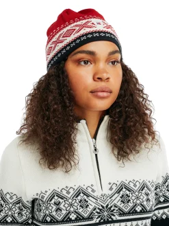 Dale of Norway Dystingen Unisex Merino Wool Hat Raspberry Offwhite Black Best