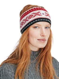 Dale of Norway Dystingen Unisex Merino Wool Headband Raspberry Offwhite Black Fashion