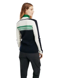 Dale of Norway Dystingen Women's Merino Wool Sweater Navy Brightgreen Online