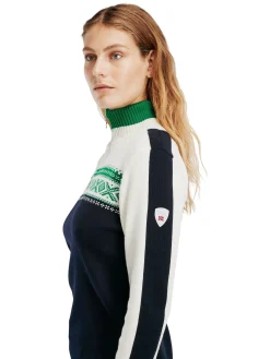 Dale of Norway Dystingen Women's Merino Wool Sweater Navy Brightgreen Online