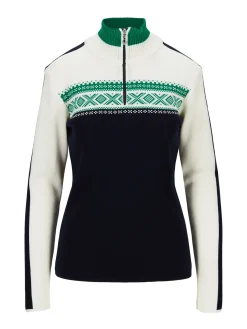 Dale of Norway Dystingen Women's Merino Wool Sweater Navy Brightgreen Online