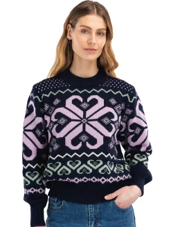 Dale of Norway Falkeberg Women's Sweater Navy Lavender Green Offwhite Best Sale
