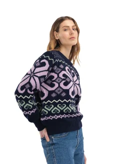 Dale of Norway Falkeberg Women's Sweater Navy Lavender Green Offwhite Best Sale