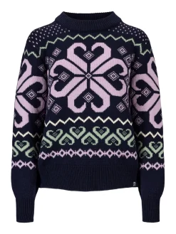 Dale of Norway Falkeberg Women's Sweater Navy Lavender Green Offwhite Best Sale