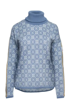Dale of Norway Firda Women's Sweater - Merino Wool Blue Shadow Off White Fashion