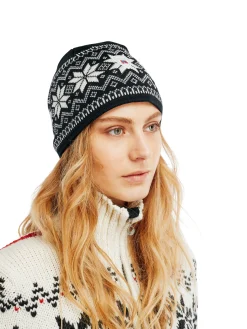 Dale of Norway Garmisch Hat - Merino Wool Black White Outlet