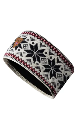 Dale of Norway Garmisch Headband - Merino Wool Offwhite Navy Raspberry Clearance
