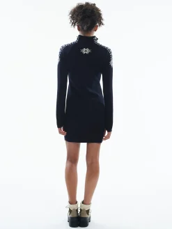 Dale of Norway Geilo Woman's Dress - Merino Wool Black Offwhite Cheap