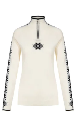 Dale of Norway Geilo Women's Sweater - Merino Wool Offwhite Black Shop