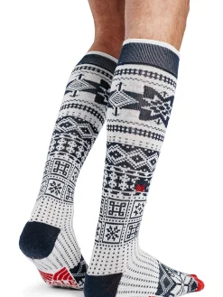 Dale of Norway History Wool Socks High Navy Offwhite Raspberry New