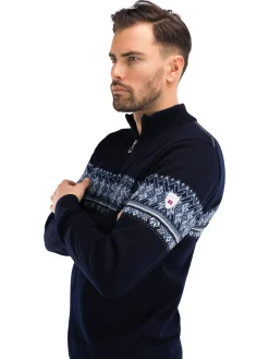 Dale of Norway Hovden Men's Jacket - Merino Wool Navy Offwhite Blueshadow Smoke Discount