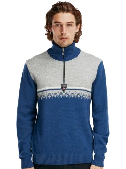 Dale of Norway Lahti Men's Knit Sweater Indigo Lightcharcoal Offwhite Fashion
