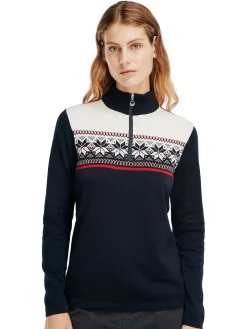 Dale of Norway Liberg Women's Sweater Marine Raspberry Offwhite Sale
