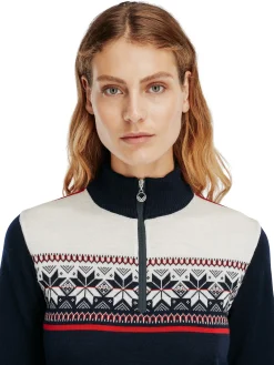 Dale of Norway Liberg Women's Sweater Marine Raspberry Offwhite Sale