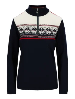 Dale of Norway Liberg Women's Sweater Marine Raspberry Offwhite Sale