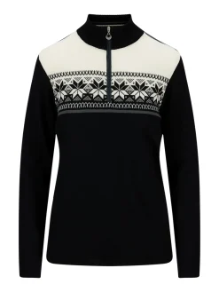 Dale of Norway Liberg Women's Sweater Black Schiefer Offwhite New